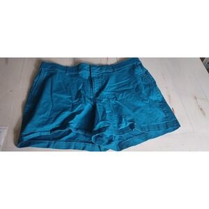 Lane Bryant Women's Turquois Blue Stretchy Short Shorts Ruffle Pocket Accent, 18
